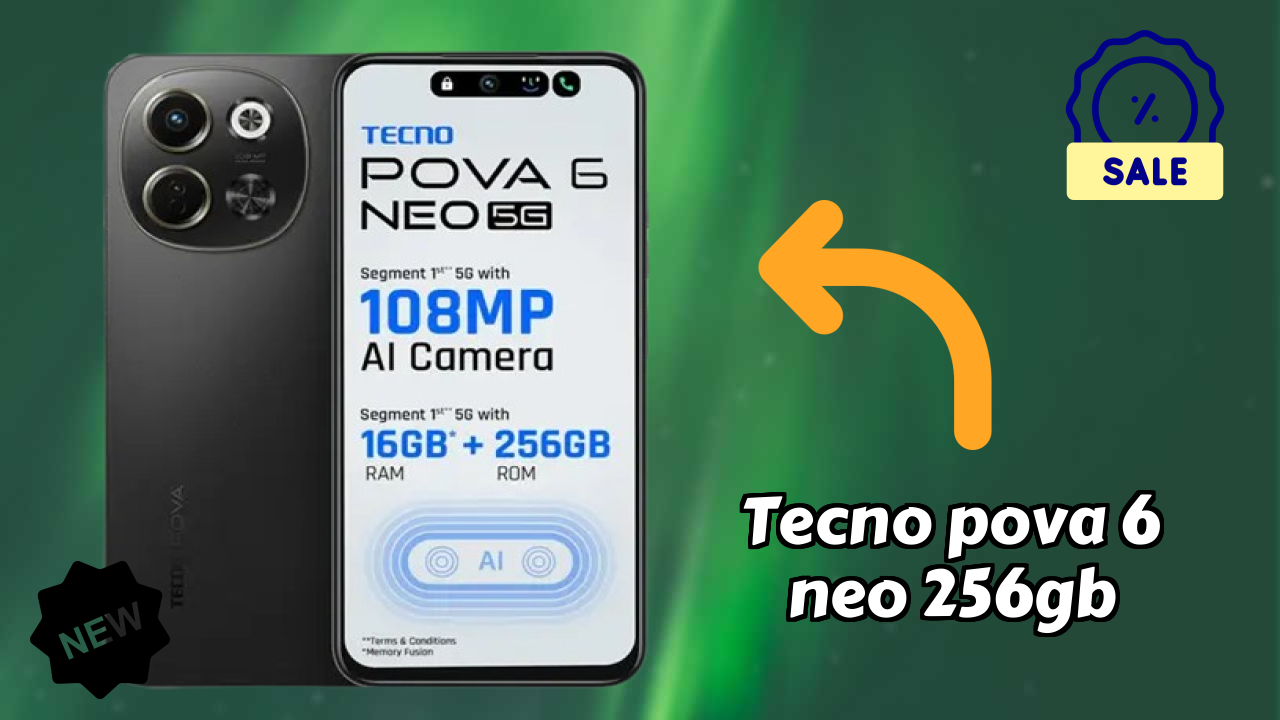 Tecno Pova 6 Neo 256GB Display Size: 6.67 Inches (16.94 Cm) Screen Quality